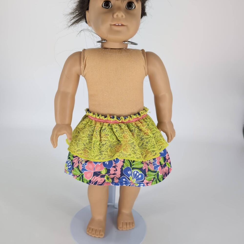 American Girl Multicolor Tiered Tropical Skirt 2017 Truly Me For 18" Dolls - EUC